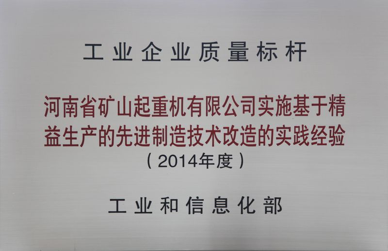 雙標(biāo)桿！河南礦山典型經(jīng)驗再次入選全國質(zhì)量標(biāo)桿