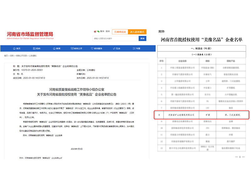質量**，品牌引 領｜河南礦山榮登“美豫名品”榜單